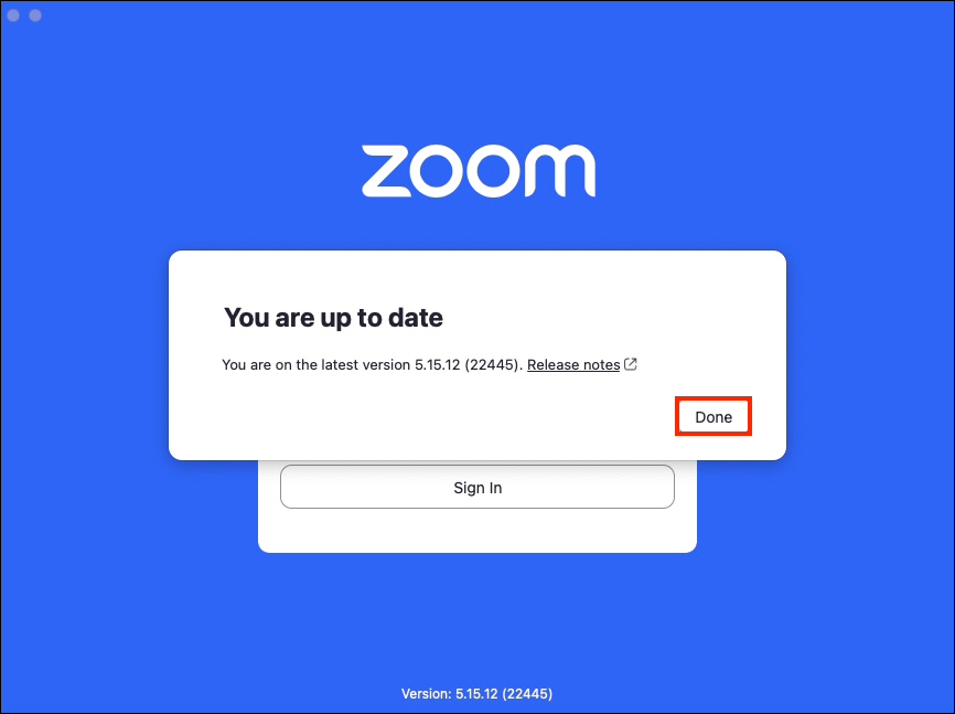 macos zoom updated version screen