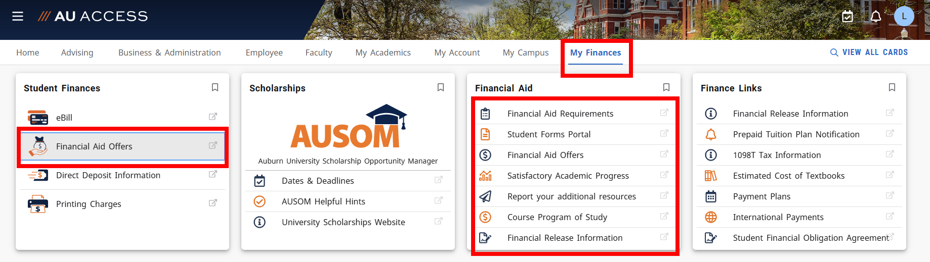AU Access Financial Aid Options