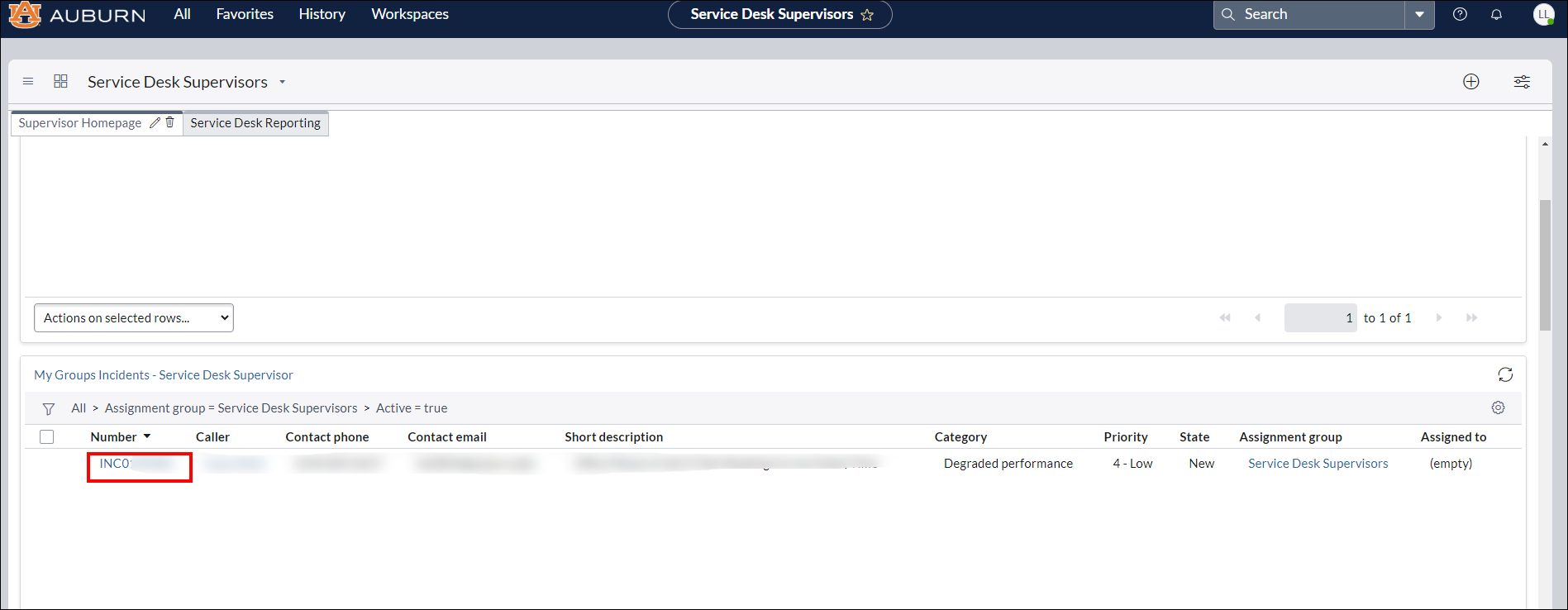 incident dashboard view in servicenow