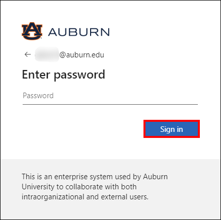 Outlook web login authenticate screen