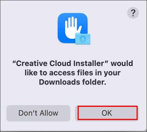 Creative Cloud Installer page