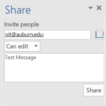 additional share dialog box