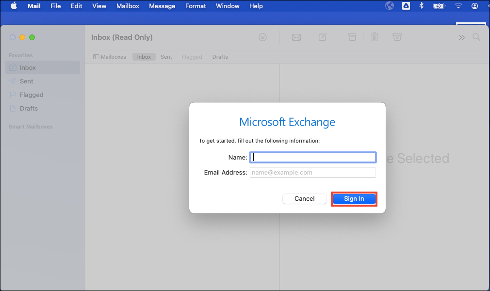 mac mail outlook sign in