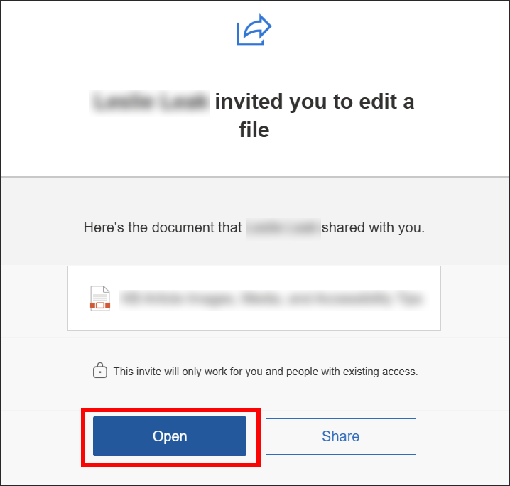 Teams File Sharing Email