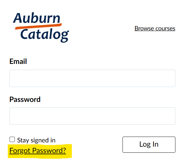 Auburn's Catalog Login