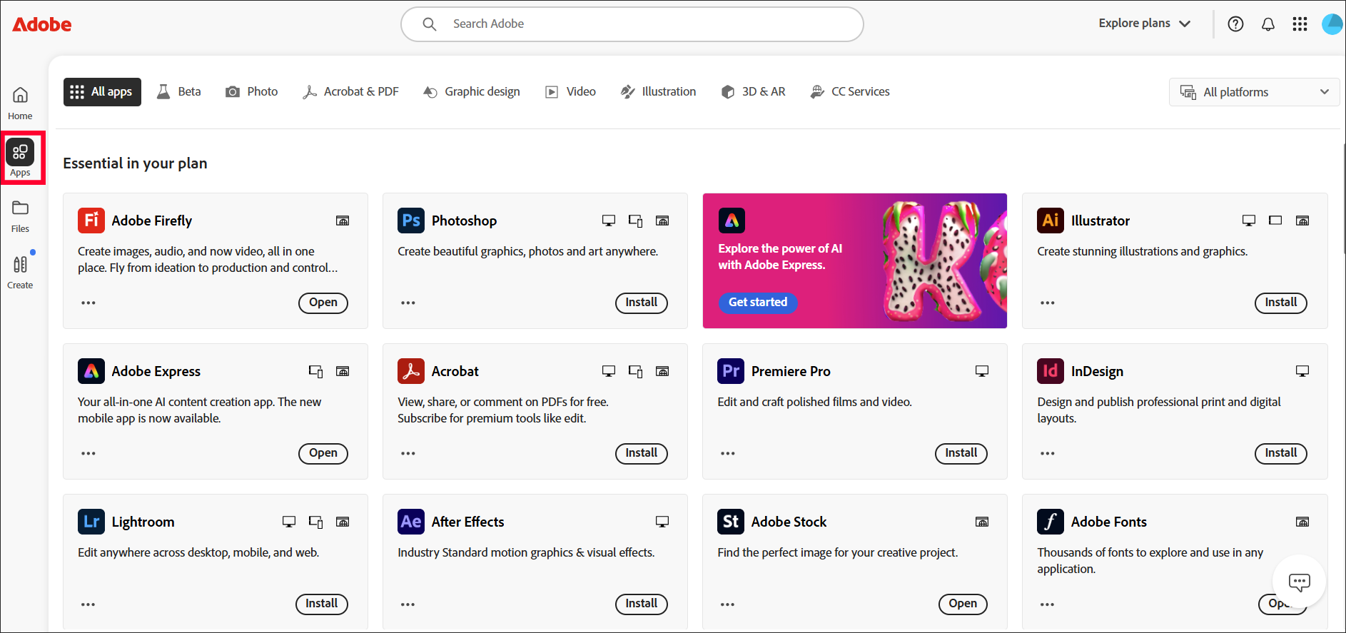 adobe homepage