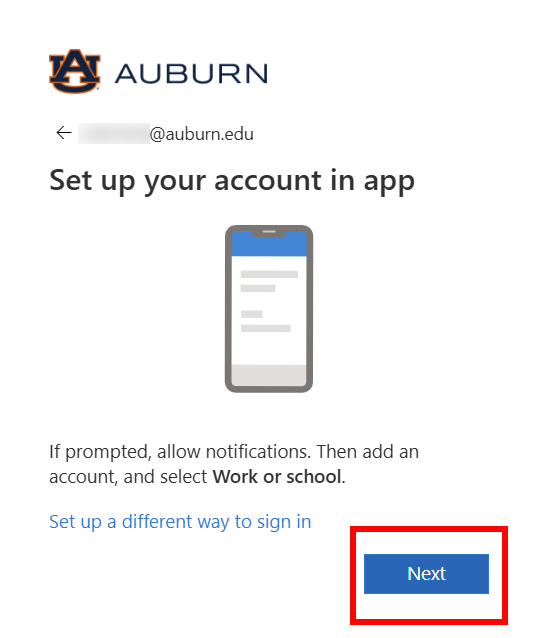 Alumni and Retiree MFA Authenticator Notifications Screen