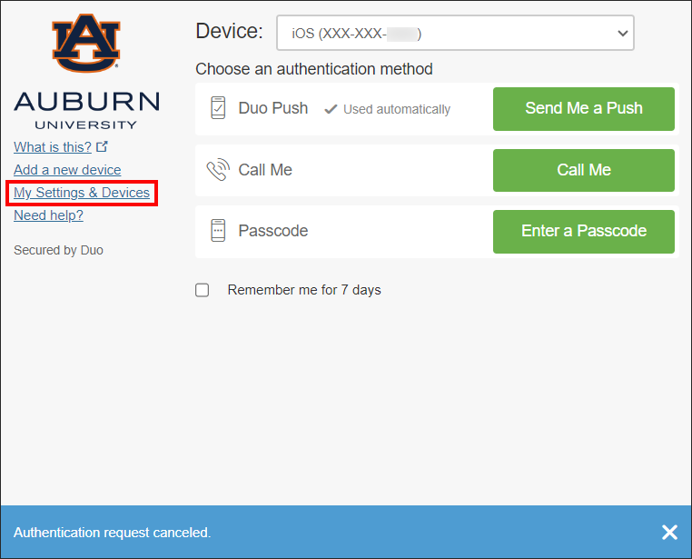 Information Technology - Duo: Managing Devices in Duo Mobile - Service ...
